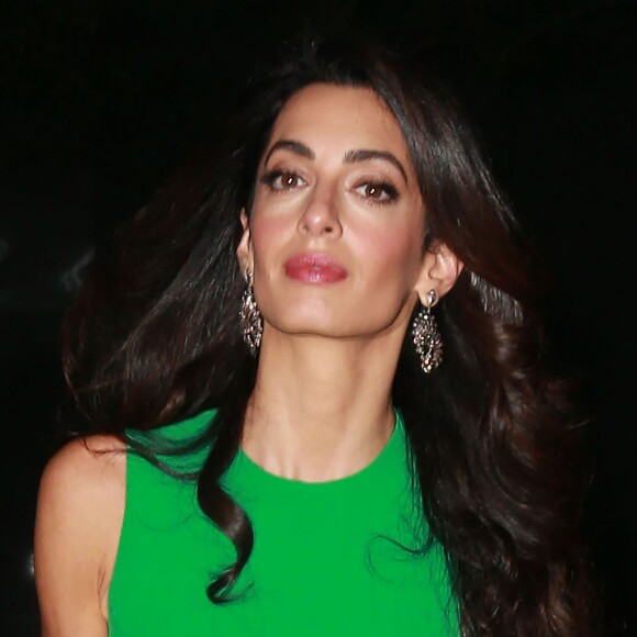 Amal Alamuddin Clooney se rend à un dîner à New York, le 29 septembre 2015.