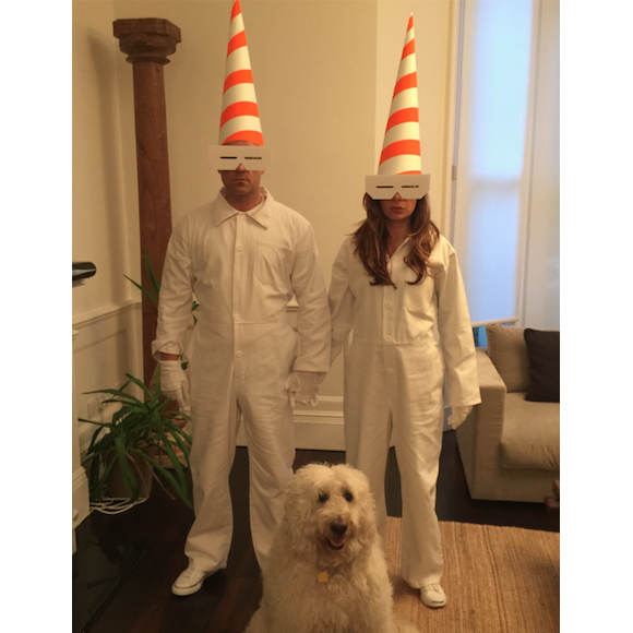 Robbie Williams, sa femme Ayda et leur chien / photo postée sur le compte Twitter de Spencer.
