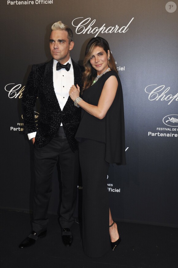 Robbie Williams et sa femme Ayda Field - Soirée Chopard Gold Party à Cannes lors du 68ème festival international du film. Le 18 mai 2015