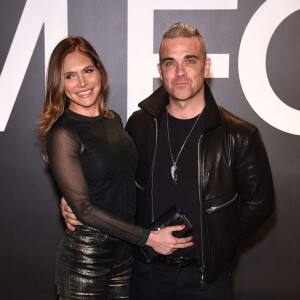 Robbie Williams et sa femme Ayda Field au défilé Tom Ford Automne/Hiver pour femme à Los Angeles, le 20 février 2015