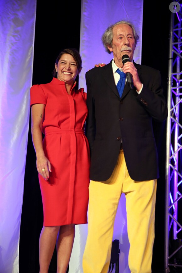 Emma de Caunes et Jean Rochefort - 26e édition du Festival du Film Britannique de Dinard - Cérémonie d'ouverture - le 1er octobre 2015