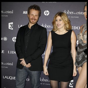 Sinclair et Amanda Sthers à la remise des Globes Cristal au Lido à Paris en France, le 6 février 2012