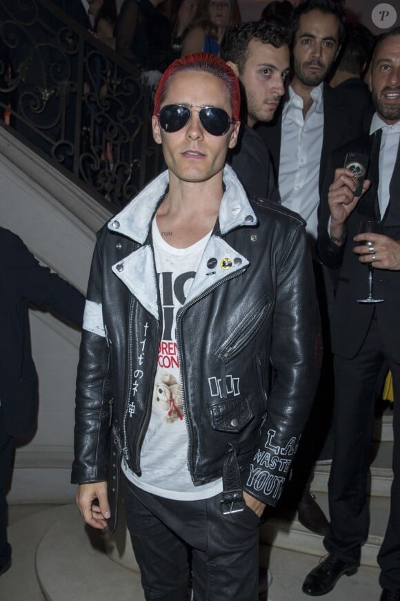 Jared Leto assiste à la soirée des 95 ans du magazine Vogue Paris, avenue d'Iéna. Paris, le 3 octobre 2015.