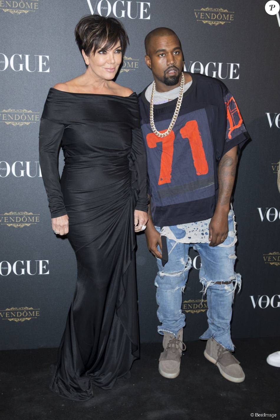 Kris Jenner Et Kanye West Assistent à La Soirée Des 95 Ans Du Magazine Vogue Paris Avenue D 