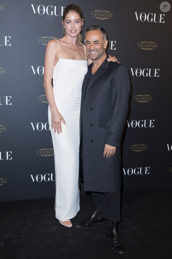 Doutzen Kroes et Francisco Costa (Calvin Klein Collection) assiste à la soirée des 95 ans du magazine Vogue Paris, avenue d'Iéna. Paris, le 3 octobre 2015.