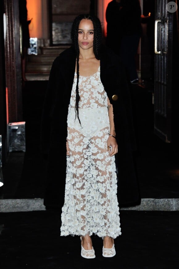 Zoë Kravitz assiste à la soirée des 95 ans du magazine Vogue Paris, avenue d'Iéna. Paris, le 3 octobre 2015.