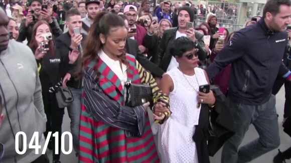 Rihanna lors de sa semaine à Paris pour la Fashion Week