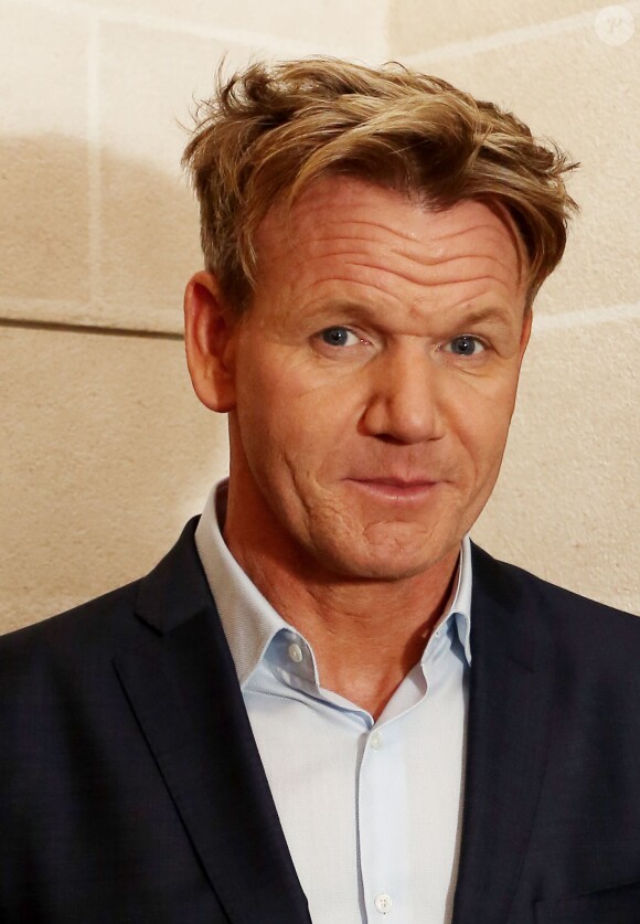 Exclusif - Rendez-vous avec le chef écossais aux 7 étoiles Gordon Ramsay devant son nouveau restaurant gastronomique bordelais "Le pressoir d'argent" le 25 septembre 2015.