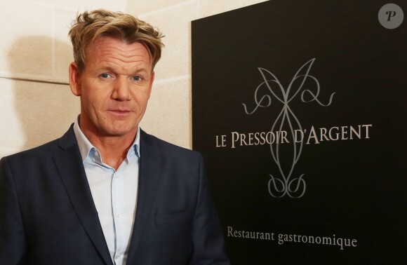 Exclusif - Rendez-vous avec le chef écossais aux 7 étoiles Gordon Ramsay devant son nouveau restaurant gastronomique bordelais "Le pressoir d'argent" le 25 septembre 2015.