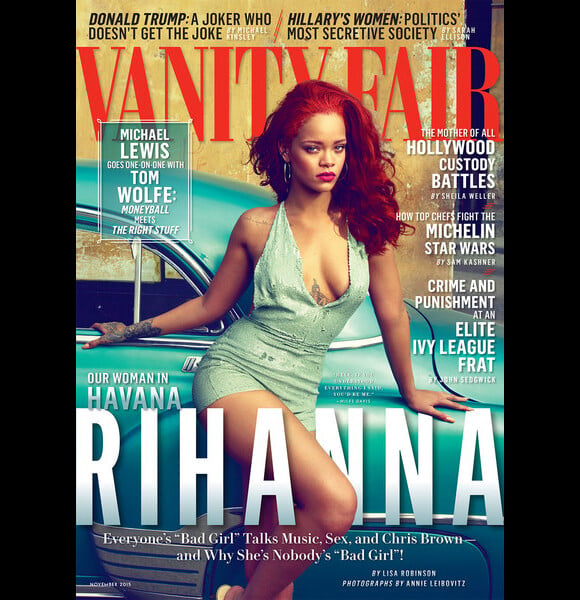 Rihanna en couverture du numéro de novembre 2015 de Vanity Fair. Photo par Annie Leibovitz.