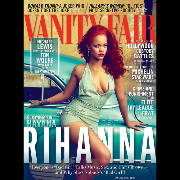 Rihanna en couverture du numéro de novembre 2015 de Vanity Fair. Photo par Annie Leibovitz.