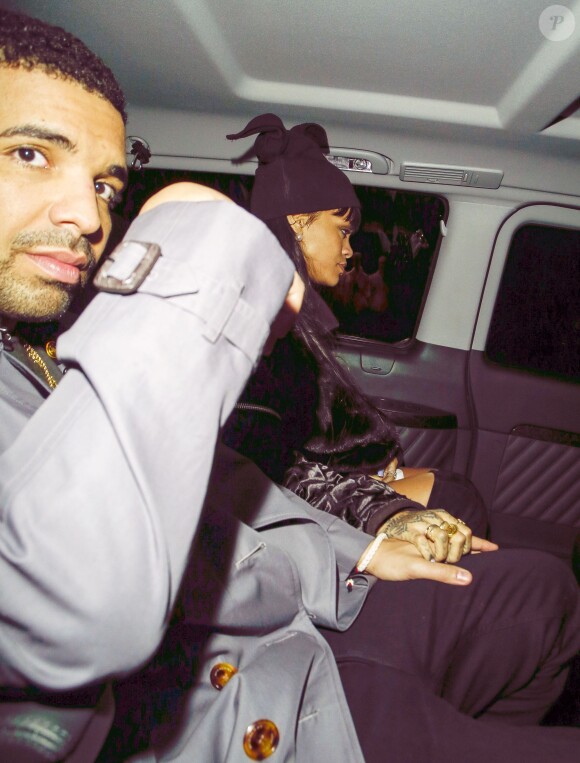 Rihanna et Drake à Londres. Mars 2014.