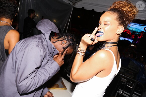 Rihanna et Travi$ Scott à New York. Le 10 septembre 2015.