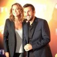 Laurent Ournac et Sandrine Quétier à la conférence de presse de  Danse avec les stars  TF1. Le 7 octobre 2015.