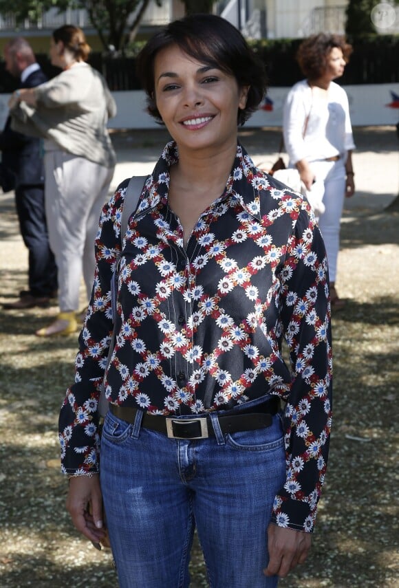 Saïda Jawad lors de la Journée mondiale des oubliés des vacances de l'association du Secours populaire sur le Champ-de-Mars à Paris, le 19 août 2015.