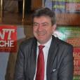 Jean-Luc Mélenchon, co-président du Parti de Gauche, candidat à l'élection au Parlement européen, anime une réunion sur les élections européennes à Narbonne le 29 avril 2014.