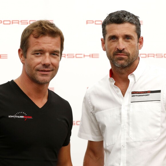 Sébastien Loeb et Patrick Dempsey lors de la Porsche SuperCup le 22 août 2015 à Spa-Francorchamps