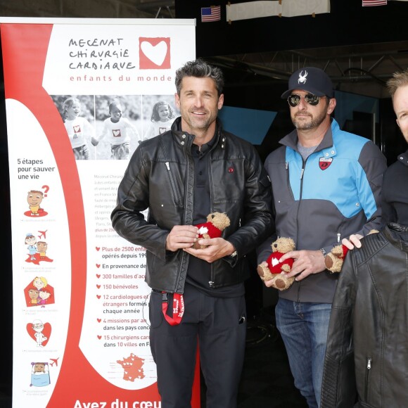 Exclusif - Patrick Dempsey, Russ Rowan et J. Collier apportent leur soutient à l'association Mécénat Chirurgie Cardiaque et des 24 Heures du coeur à l'occasion des 24 Heures du Mans, le 9 juin 2015 au Mans