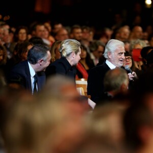 Luana Belmondo, Jean-Paul Belmondo - Soirée d'ouverture de la 7e édition du Festival Lumière 2015 à la Halle Tony-Garnier à Lyon le 12 octobre 2015.