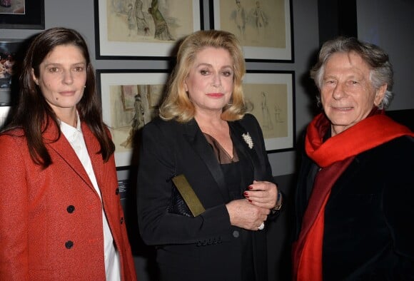 Catherine Deneuve et sa fille Chiara Mastroianni, Roman Polanski - Visite privée de l'exposition "Martin Scorsese" à la cinémathèque française à Paris, le 13 octobre 2015.