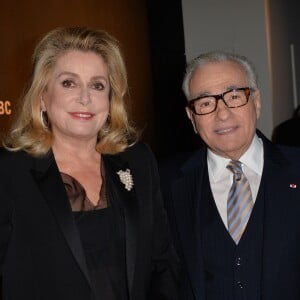 Catherine Deneuve et Martin Scorsese - Visite privée de l'exposition "Martin Scorsese" à la cinémathèque française à Paris, le 13 octobre 2015.