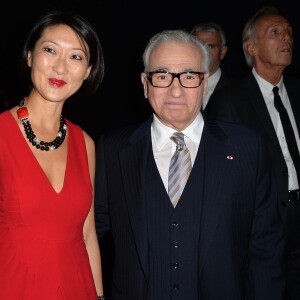 Fleur Pellerin et Martin Scorsese - Visite privée de l'exposition "Martin Scorsese" à la cinémathèque française à Paris, le 13 octobre 2015.