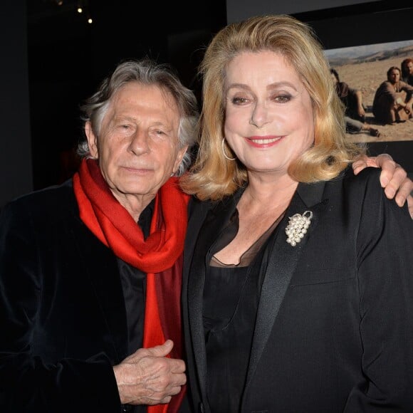 Catherine Deneuve et Roman Polanski - Visite privée de l'exposition "Martin Scorsese" à la cinémathèque française à Paris, le 13 octobre 2015.