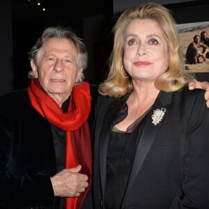 Catherine Deneuve et Roman Polanski - Visite privée de l'exposition "Martin Scorsese" à la cinémathèque française à Paris, le 13 octobre 2015.