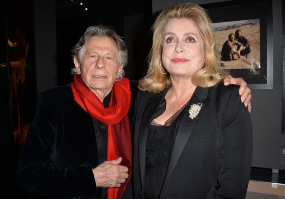 Catherine Deneuve et Roman Polanski - Visite privée de l'exposition "Martin Scorsese" à la cinémathèque française à Paris, le 13 octobre 2015.