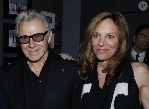 Harvey Keitel et sa femme Daphna Kastner - Visite privée de l'exposition "Martin Scorsese" à la cinémathèque française à Paris, le 13 octobre 2015.