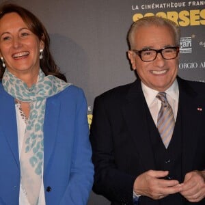 Ségolène Royal et Martin Scorsese - Photocall à l'occasion de la visite privée de l'exposition "Scorsese" à la Cinémathèque française à Paris, le 13 octobre 2015.