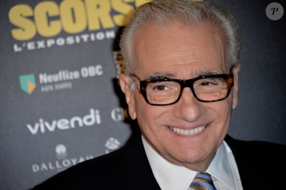 Martin Scorsese - Photocall à l'occasion de la visite privée de l'exposition "Scorsese" à la Cinémathèque française à Paris, le 13 octobre 2015.