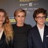 Mélita Toscan du Plantier, sa fille Tosca et son fils Maxime - Photocall à l'occasion de la visite privée de l'exposition "Scorsese" à la Cinémathèque française à Paris, le 13 octobre 2015.