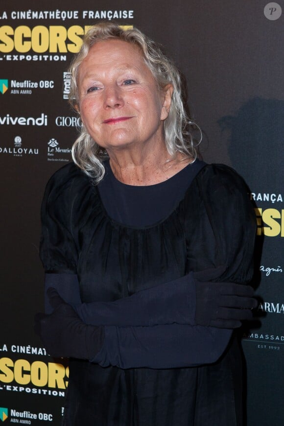 Agnes B - Photocall à l'occasion de la visite privée de l'exposition "Scorsese" à la Cinémathèque française à Paris, le 13 octobre 2015.