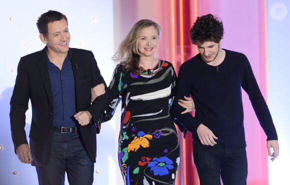 Dany Boon, Julie Delpy et Vincent Lacoste - Enregistrement de l'émission "Vivement Dimanche" à Paris le 14 octobre 2015 et qui sera diffusée le 18 Octobre 2015.