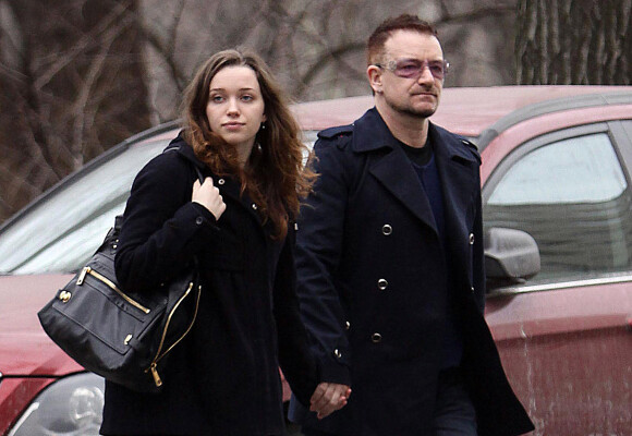 Bono et sa fille Jordan Hewson dans les rues de New York, le 8 mars 2009