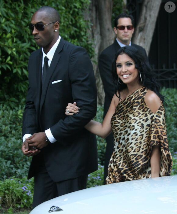 Kobe Bryant et son épouse Vanessa lors du mariagé de Khloé Kardashian et Lamar Odom à Beverly Hills, le 27 septembre 2009