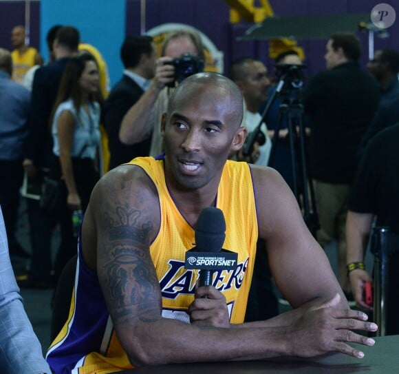 Kobe Bryant lors du media day des Lakers à El Segundo, le 28 septembre 2015