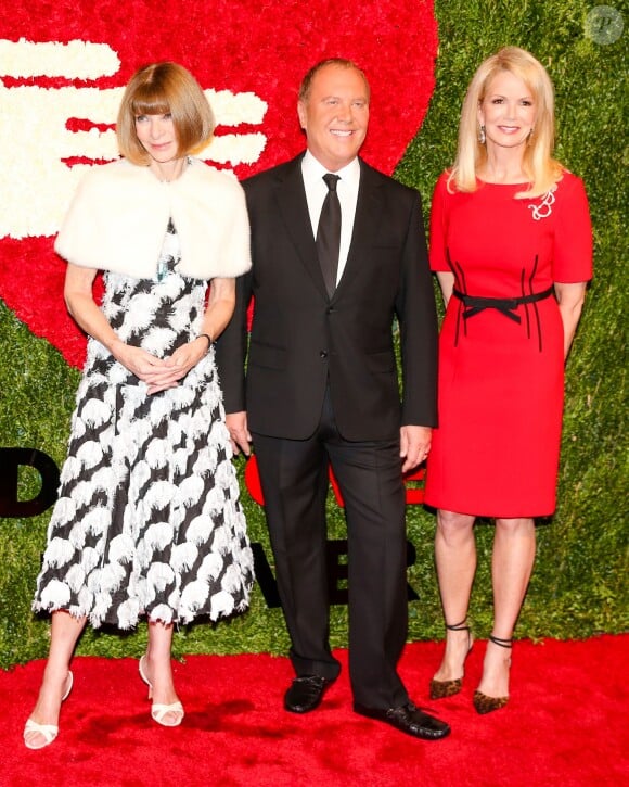 Anna Wintour, Michael Kors, Blaine Trump lors de la soirée Love We Deliver 2015 Golden Heart Awards en l'honneur de Neil Patrick Harris & Michael Sennott à New York, le 15 octobre 2015