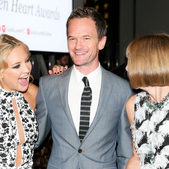 Kate Hudson, Neil Patrick Harris, Anna Wintour lors de la soirée Love We Deliver 2015 Golden Heart Awards en l'honneur de Neil Patrick Harris & Michael Sennott à New York, le 15 octobre 2015