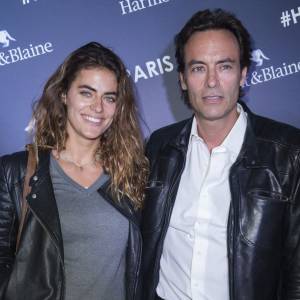 Exclusif - Anthony Delon et sa fille Alyson Le Borges - Inauguration de la boutique Harmont & Blaine à Paris, mardi 13 octobre 2015. La marque italienne Harmont & Blaine a inauguré sa première boutique française au 35 boulevard des Capucines..