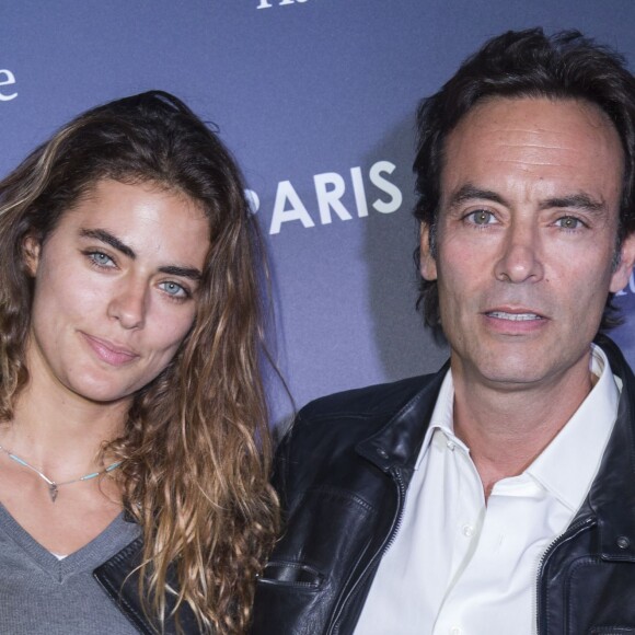 Exclusif - Anthony Delon et sa fille Alyson Le Borges - Inauguration de la boutique Harmont & Blaine à Paris, mardi 13 octobre 2015. La marque italienne Harmont & Blaine a inauguré sa première boutique française au 35 boulevard des Capucines..