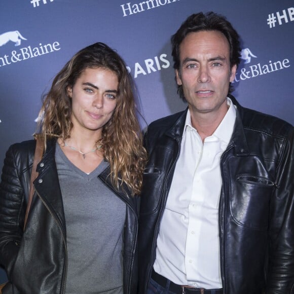 Exclusif - Anthony Delon et sa fille Alyson Le Borges - Inauguration de la boutique Harmont & Blaine à Paris, mardi 13 octobre 2015. La marque italienne Harmont & Blaine a inauguré sa première boutique française au 35 boulevard des Capucines..