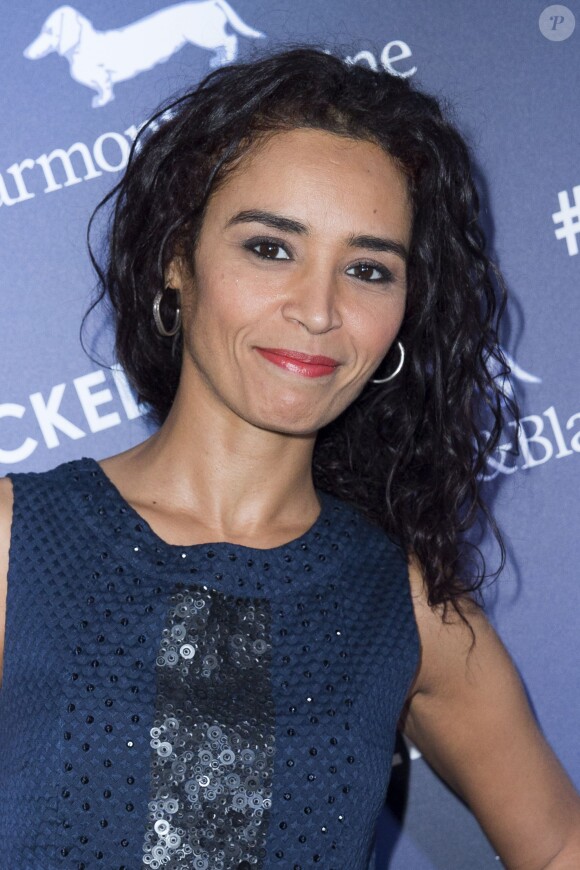 Exclusif - Aïda Touihri - Inauguration de la boutique Harmont & Blaine à Paris, mardi 13 octobre 2015. La marque italienne Harmont & Blaine a inauguré sa première boutique française au 35 boulevard des Capucines.