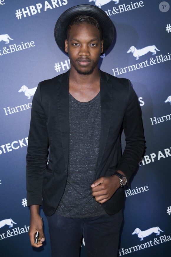 Exclusif - Ahmed Dramé - Inauguration de la boutique Harmont & Blaine à Paris, mardi 13 octobre 2015. La marque italienne Harmont & Blaine a inauguré sa première boutique française au 35 boulevard des Capucines.
