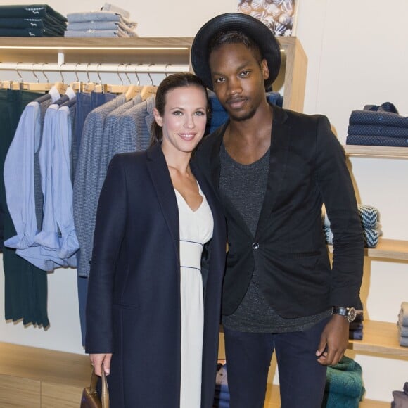 Exclusif - Lorie et Ahmed Dramé - Inauguration de la boutique Harmont & Blaine à Paris, mardi 13 octobre 2015. La marque italienne Harmont & Blaine a inauguré sa première boutique française au 35 boulevard des Capucines.