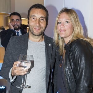 Exclusif - Zinedine Soualem et sa compagne Caroline Faindt - Inauguration de la boutique Harmont & Blaine à Paris, mardi 13 octobre 2015. La marque italienne Harmont & Blaine a inauguré sa première boutique française au 35 boulevard des Capucines.