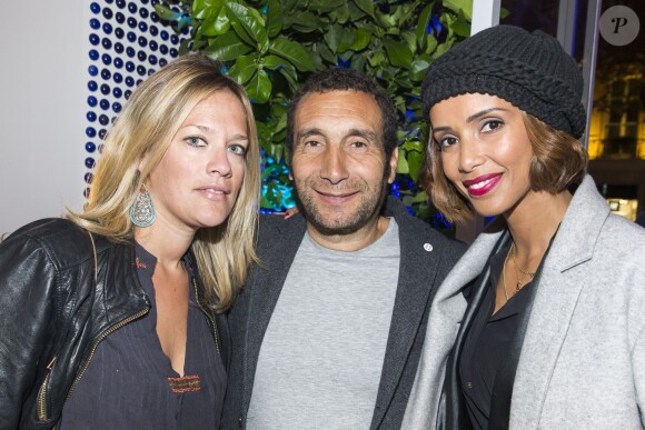 Exclusif - Zinedine Soualem et sa compagne Caroline Faindt, Sonia Rolland - Inauguration de la boutique Harmont & Blaine à Paris, mardi 13 octobre 2015. La marque italienne Harmont & Blaine a inauguré sa première boutique française au 35 boulevard des Capucines.