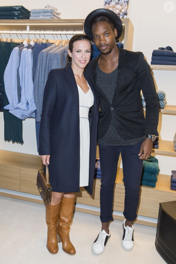Exclusif - Lorie et Ahmed Dramé - Inauguration de la boutique Harmont & Blaine à Paris, mardi 13 octobre 2015. La marque italienne Harmont & Blaine a inauguré sa première boutique française au 35 boulevard des Capucines.