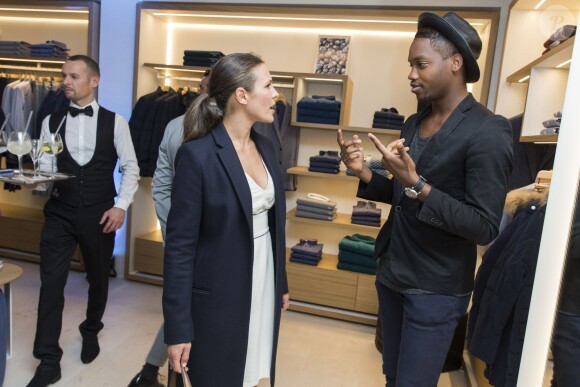 Exclusif - Lorie et Ahmed Dramé - Inauguration de la boutique Harmont & Blaine à Paris, mardi 13 octobre 2015. La marque italienne Harmont & Blaine a inauguré sa première boutique française au 35 boulevard des Capucines.